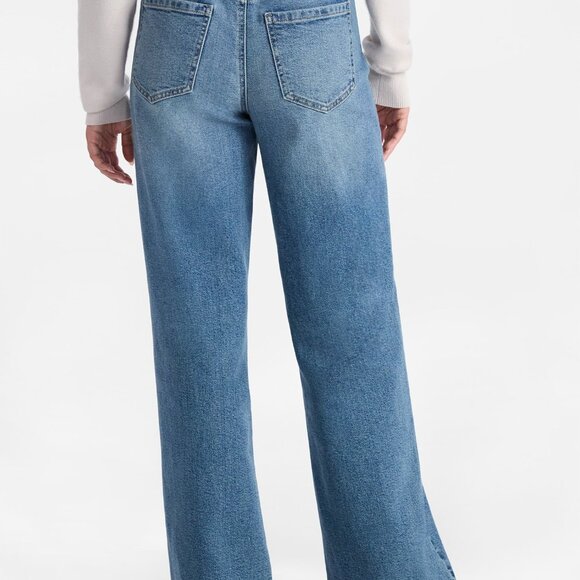 No Boundaries Womens High Rise Baggy Wide Leg Jeans 32" Inseam SZ Small (4-6) - Picture 3 of 4